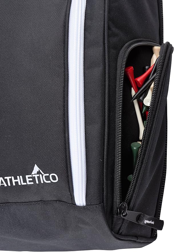 Athletico Golf Shoe Bag - Zippered Shoe Carrier Bags With Ventilation & Outside Pocket for Socks, Tees, etc. Perfect Storage (Black) - Image 5