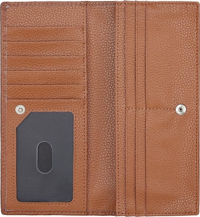 Ultra Slim Thin Leather Women Wallet RFID Blocking Credit Card Holder Bifold Long Ladies Billfold - Image 5