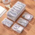 7 Grid Clear Cable Organizer Box with Switch for Desktop Cord Storage | Office desktop use, home wire sorting, stationery storage, detachable dividers, tidy cable arrangement by DTHUIHUA