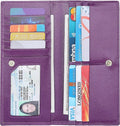 Ultra Slim Thin Leather Women Wallet RFID Blocking Credit Card Holder Bifold Long Ladies Billfold by Lavemi