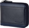 Admetus Mens RFID Blocking Wallets Zipper Leather Wallet for Men Bifold RFID Card Holder by Admetus