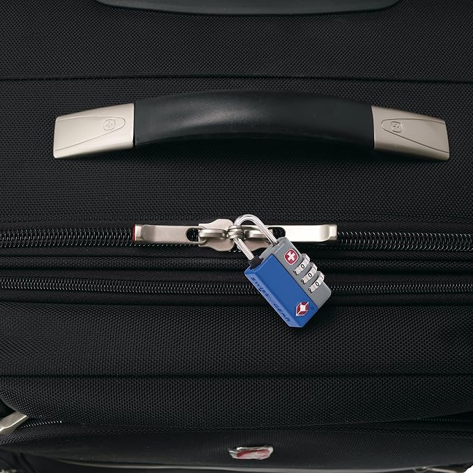 SwissGear TSA-Approved Travel Sentry Combination Luggage Lock with Resettable Combo and Inspection Indicator, Blue, One Size - Image 2