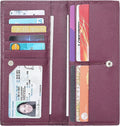 Ultra Slim Thin Leather Women Wallet RFID Blocking Credit Card Holder Bifold Long Ladies Billfold by Lavemi