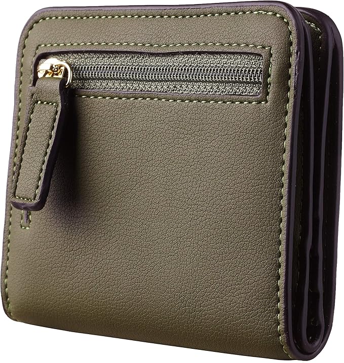Toughergun Women’s Small Slim Leather Wallet with RFID Protection, Compact Bifold Mini Purse with Clear ID Window - Image 5