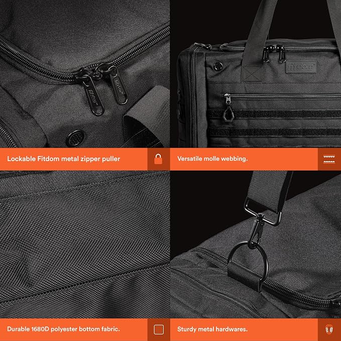 45L 22" Sports Equipment Duffle Bag with 3 Adjustable Dividers | 10 Compartments, Padded Dividers & Laptop Pocket for Soccer, Basketball, Baseball, Gym, Training, Travel & Sports Gear - Image 5