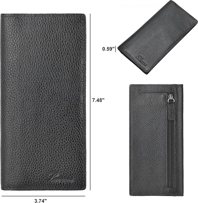 Ultra Slim Thin Leather Women Wallet RFID Blocking Credit Card Holder Bifold Long Ladies Billfold - Image 4