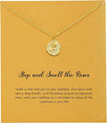 RZKING Golden Necklace for Women, Dainty Butterfly Heart Bow Rose Necklace, Gifts for Best Friend Sister Mom Girlfriend, Graduation Chritmas Birthday Anniversary Thank You Gifts by RZKING