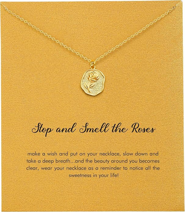 RZKING Golden Necklace for Women, Dainty Butterfly Heart Bow Rose Necklace, Gifts for Best Friend Sister Mom Girlfriend, Graduation Chritmas Birthday Anniversary Thank You Gifts by RZKING