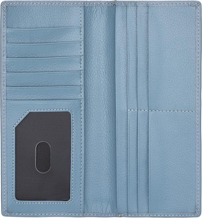 Ultra Slim Thin Leather Women Wallet RFID Blocking Credit Card Holder Bifold Long Ladies Billfold - Image 5