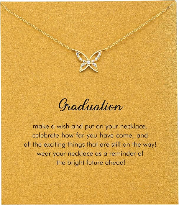RZKING Golden Necklace for Women, Dainty Butterfly Heart Bow Rose Necklace, Gifts for Best Friend Sister Mom Girlfriend, Graduation Chritmas Birthday Anniversary Thank You Gifts by RZKING